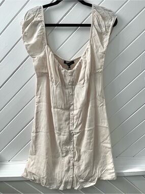 Dynamite Cream Button-Front Off The Shoulder Top